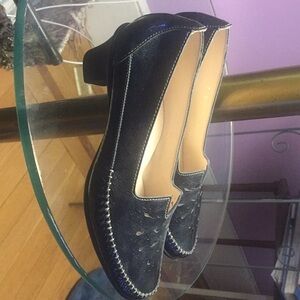 SAS Sonyo Navy Blue Patent Leather Heels
